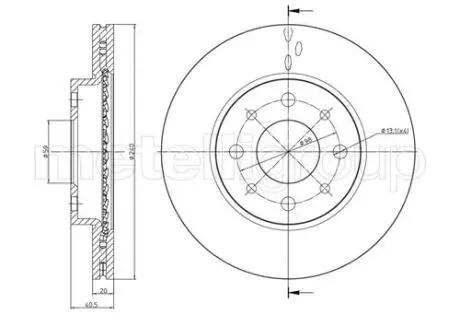 Тормозной диск Metelli 230754C