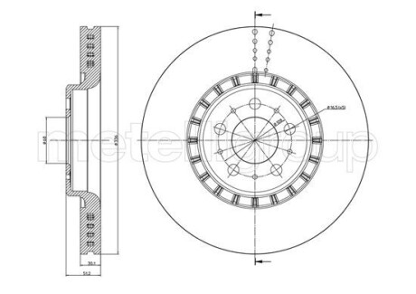 Тормозной диск Metelli 230974C