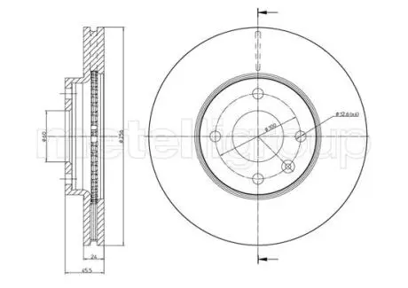 Диск тормозной Metelli 231465C