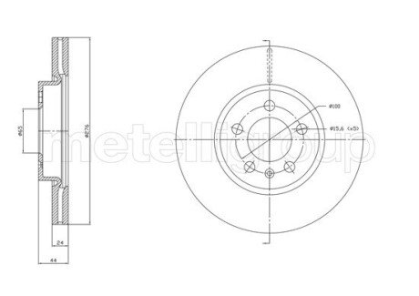 Диск тормозной Metelli 231842C