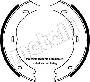 Тормозные колодки ручного тормоза Metelli 530248 (фото 1)