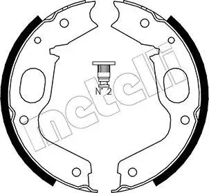 Тормозные колодки ручного тормоза Metelli 530264