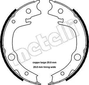 Гальмівні колодки ручного гальма Metelli 530443