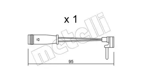 Датчик износа тормозных колодок MB A-class (W176)/E-class (W213) 12- (L=95mm) Metelli SU.129