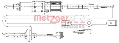 Трос сцепления METZGER 103211