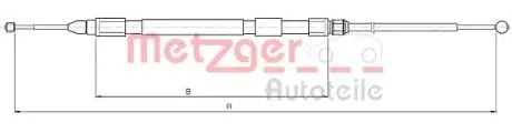 Трос ручного тормоза METZGER 104158
