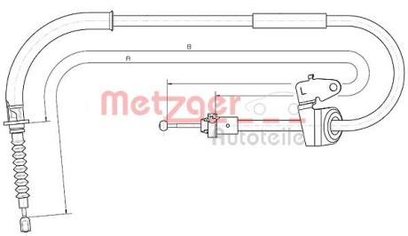 Трос ручного гальма METZGER 104307