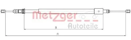 Трос ручного тормоза METZGER 104578