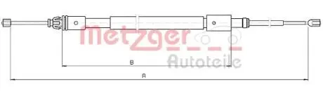 Трос ручного тормоза METZGER 104714