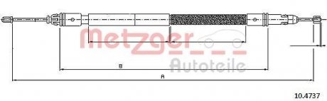 Трос ручного тормоза METZGER 104737 (фото 1)