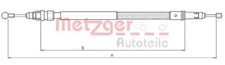 Трос ручного тормоза METZGER 104738