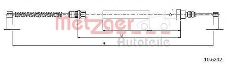 Трос ручного тормоза METZGER 106202