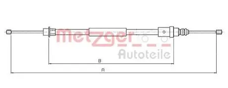 Трос ручного гальма METZGER 106215