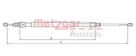 Трос ручного тормоза METZGER 106686