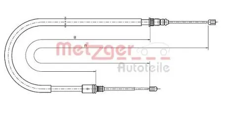 Трос ручного тормоза METZGER 106791