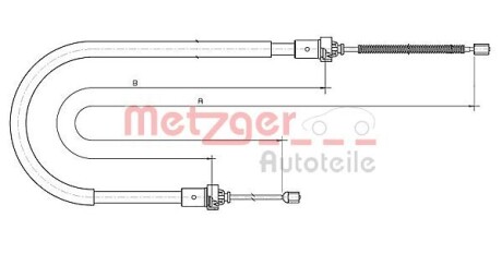 Трос ручного гальма METZGER 106892