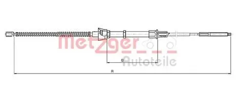 Трос ручного тормоза METZGER 107134