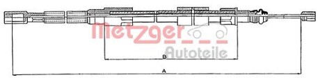 Трос ручного гальма METZGER 107211