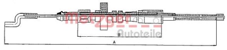 Трос ручного тормоза METZGER 107391