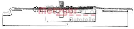 Трос ручного тормоза METZGER 107391