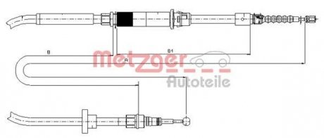 Трос ручного тормоза METZGER 107484 (фото 1)