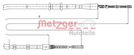 Трос ручного тормоза METZGER 107503