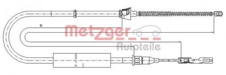 Трос ручного тормоза METZGER 107507 (фото 1)