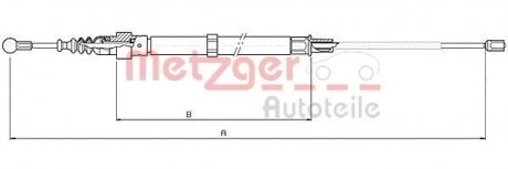 Трос ручного тормоза METZGER 107508 (фото 1)