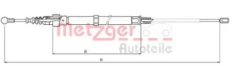 Трос ручного тормоза METZGER 107508