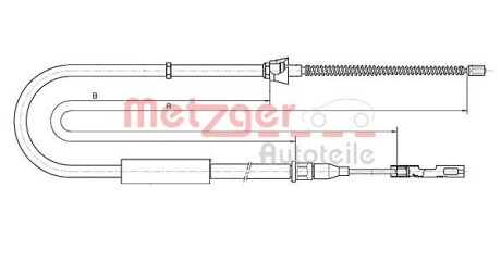 Трос ручного тормоза METZGER 107515