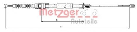 Трос ручного тормоза METZGER 107518 (фото 1)