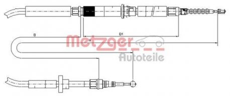 Трос ручного тормоза METZGER 107589 (фото 1)