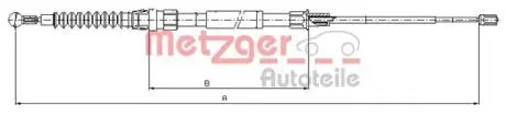 Трос ручного тормоза METZGER 107626