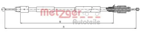 Трос ручного тормоза METZGER 107630