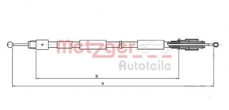 Трос ручного тормоза METZGER 107634 (фото 1)