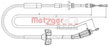 Трос ручного тормоза METZGER 108065 (фото 1)