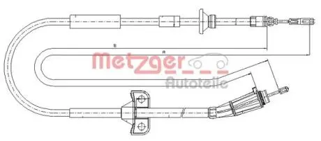 Трос ручного тормоза METZGER 108185