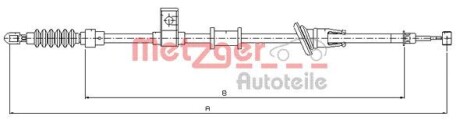 Трос ручного тормоза METZGER 108223