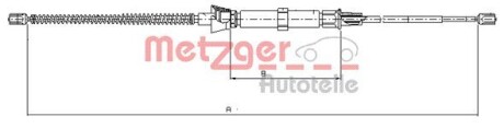 Трос ручного тормоза METZGER 109034