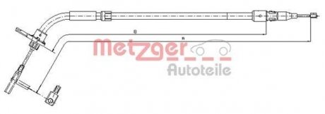 Трос ручного тормоза METZGER 109333 (фото 1)