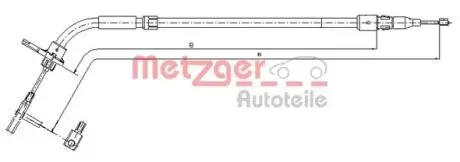 Трос ручного гальма METZGER 109333