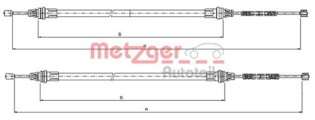 Трос ручного тормоза METZGER 109336 (фото 1)