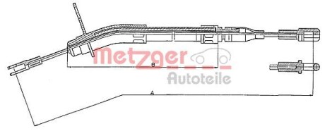 Трос ручного тормоза METZGER 10935