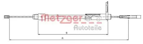 Трос ручного гальма METZGER 109434