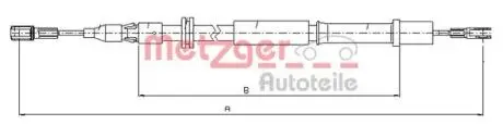 Трос ручного тормоза METZGER 109832
