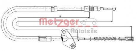 Трос ручного гальма METZGER 109871