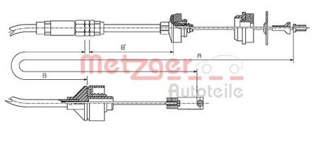 Трос сцепления METZGER 112195