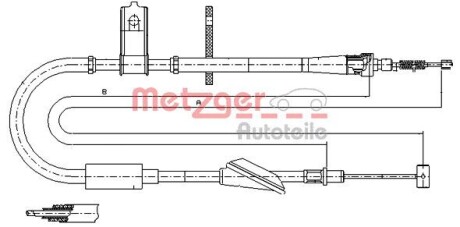 Трос ручного тормоза METZGER 115744