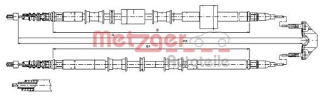 Трос ручного тормоза METZGER 115766