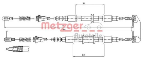 Трос ручного тормоза METZGER 115854